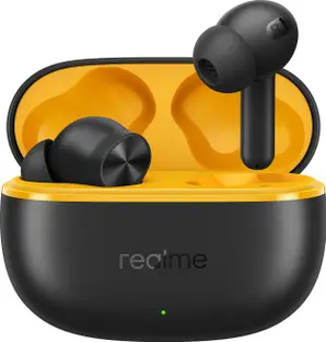 realme Buds T110 (RMA2306) with AI ENC for calls, 38 hours of Playback and Deep Bass Bluetooth  (Punk Black, True Wireless)